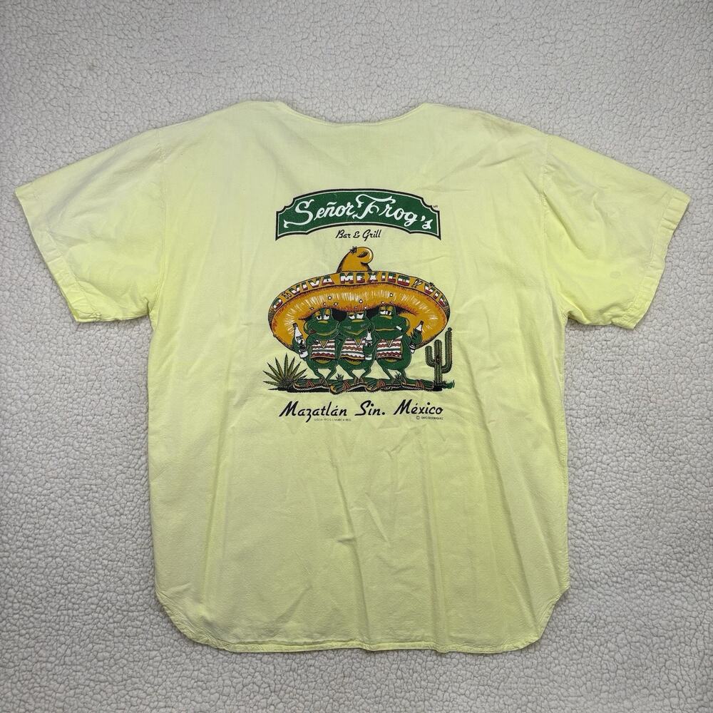 Vintage Senor Frogs T Shirt Sz L Single Stitch Tourist Beach Novelty Mexico 90s